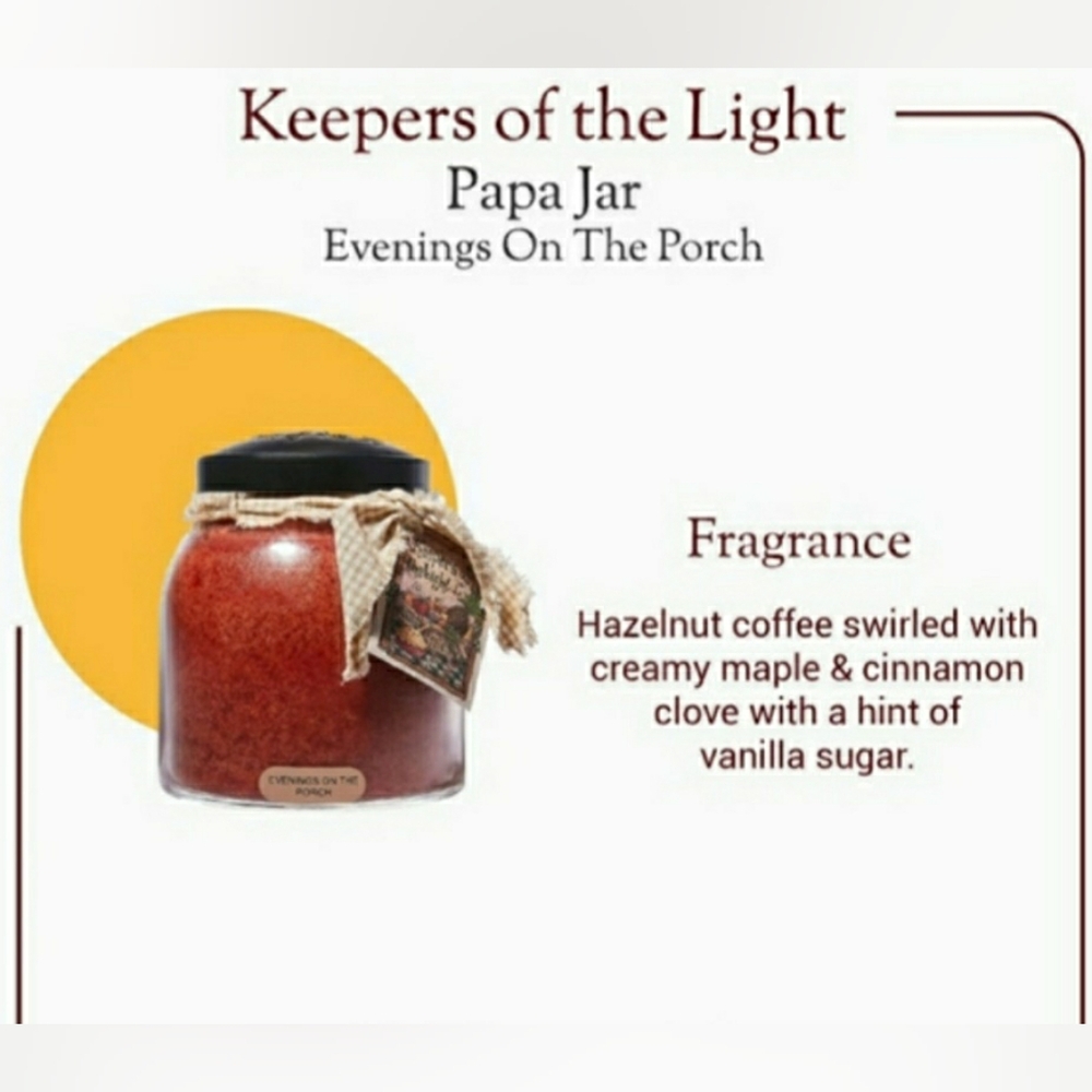 EVENING ON THE PORCH -A Cheerful Giver Papa Jar Scented Candle, 34 oz - Picture 11 of 13